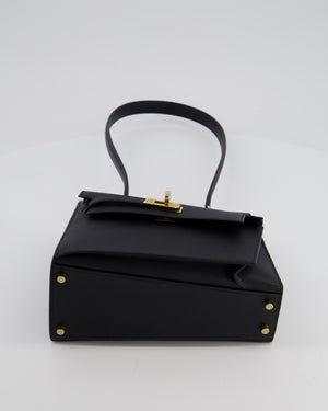*LIMITED EDITION* Hermès Kelly II 20 En Desordre Bag In Noir Epsom Leather With Gold Hardware
