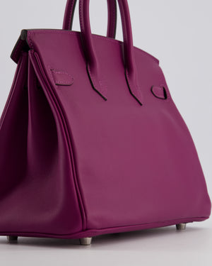*FIRE PRICE* Hermès Birkin 25 Retourne Bag in Anemone Swift Leather with Palladium Hardware