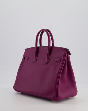 *FIRE PRICE* Hermès Birkin 25 Retourne Bag in Anemone Swift Leather with Palladium Hardware