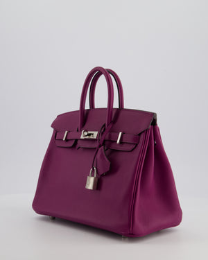 *FIRE PRICE* Hermès Birkin 25 Retourne Bag in Anemone Swift Leather with Palladium Hardware