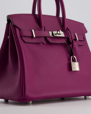 *FIRE PRICE* Hermès Birkin 25 Retourne Bag in Anemone Swift Leather with Palladium Hardware