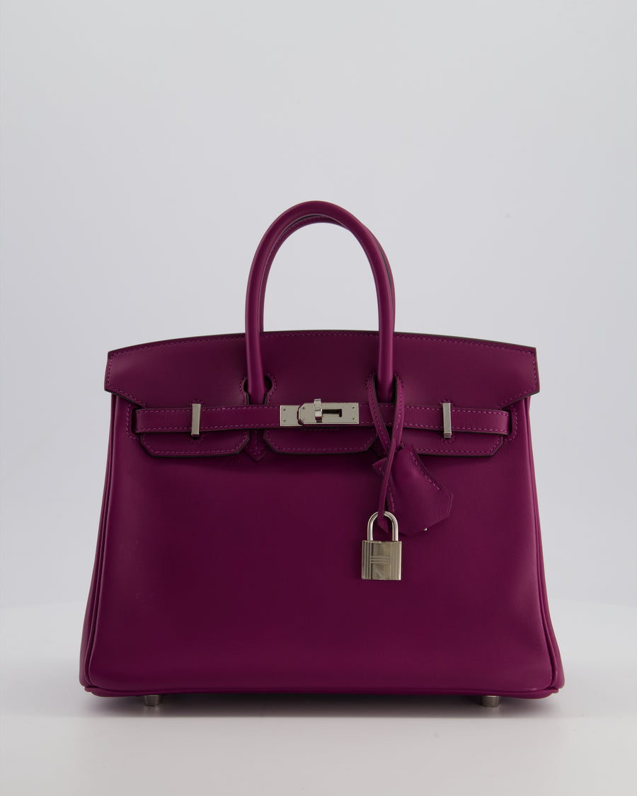 *FIRE PRICE* Hermès Birkin 25 Retourne Bag in Anemone Swift Leather with Palladium Hardware