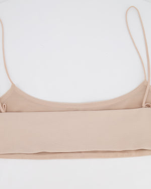 Miu Miu Light Pink Bralette Top with Logo Size IT 42 (UK 10) RRP £520