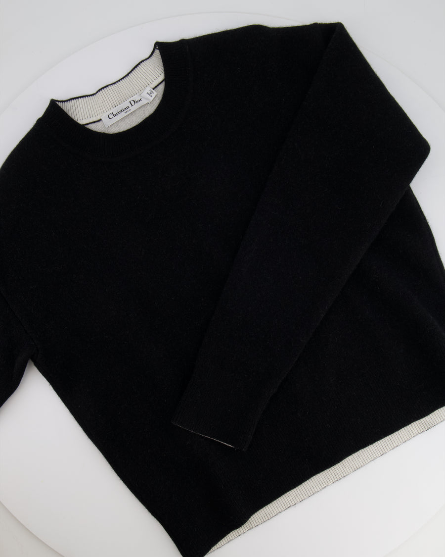 Christian Dior Black Chashmere J'Adior Jumper Size FR 34 (UK 6) RRP £1,700