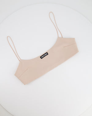 Miu Miu Light Pink Bralette Top with Logo Size IT 42 (UK 10) RRP £520