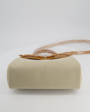 Hermès Herbag 31 Zip Bag in Beton Toile Officier Canvas, Naturel Sable Vache Hunter Leather with Palladium Hardware