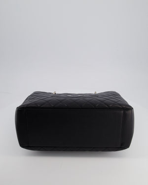 Chanel Black Caviar GST Grand Shopper Tote Bag with Silver Hardware