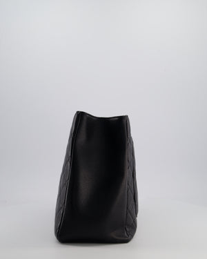Chanel Black Caviar GST Grand Shopper Tote Bag with Silver Hardware