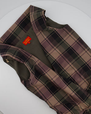 Vivienne Westwood Purple and Green Tartan Midi Dress with Belt Detail Size IT 42 (UK 10)
