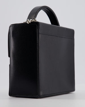 *FIRE PRICE* Hermès Cinhetic Box Bag in Noir Chevrè Chamkila Leather with Palladium Hardware