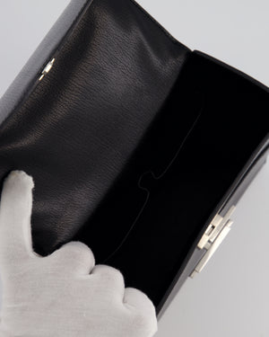 *FIRE PRICE* Hermès Cinhetic Box Bag in Noir Chevrè Chamkila Leather with Palladium Hardware