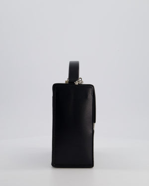 *FIRE PRICE* Hermès Cinhetic Box Bag in Noir Chevrè Chamkila Leather with Palladium Hardware