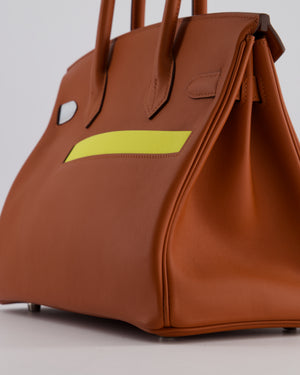 *HOT & RARE* Hermès Birkin 30 Retourne Colormatic Bag in Cuivre, Nata, Bleu Brume, Chai and Lime Swift Leather with Palladium Hardware