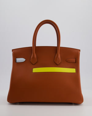 *HOT & RARE* Hermès Birkin 30 Retourne Colormatic Bag in Cuivre, Nata, Bleu Brume, Chai and Lime Swift Leather with Palladium Hardware