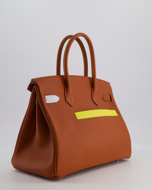 *HOT & RARE* Hermès Birkin 30 Retourne Colormatic Bag in Cuivre, Nata, Bleu Brume, Chai and Lime Swift Leather with Palladium Hardware