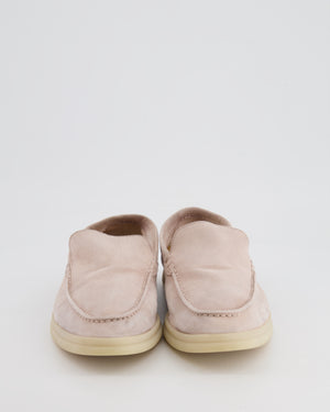 Loro Piana Light Pink Suede Summer Walk Loafers Size EU 41 RRP £775