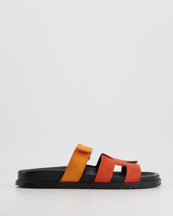 *FIRE PRICE* Hermès Orange Suede Chypre Sandals Size EU 40