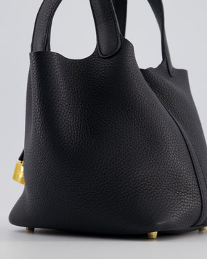 *FIRE PRICE* Hermes Picotin Lock 18cm in Noir Clemence Leather with Gold Hardware
