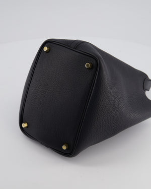 *FIRE PRICE* Hermes Picotin Lock 18cm in Noir Clemence Leather with Gold Hardware
