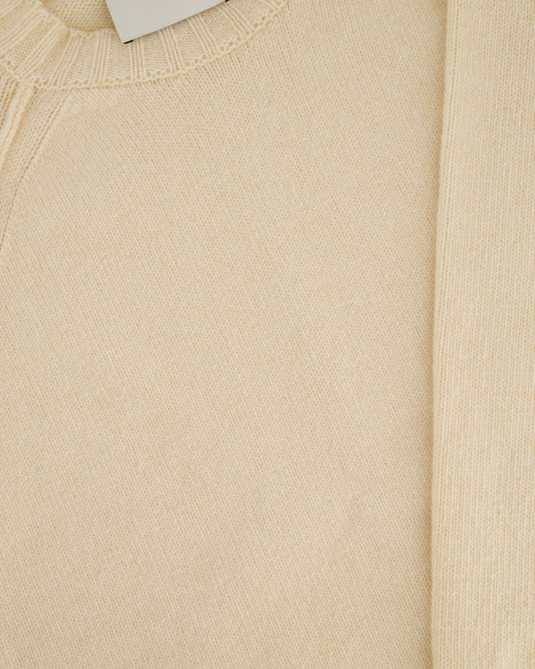 Rohe Cream Merino Wool & Cashmere Jumper with Cutout Detail Size 38 (UK 6)