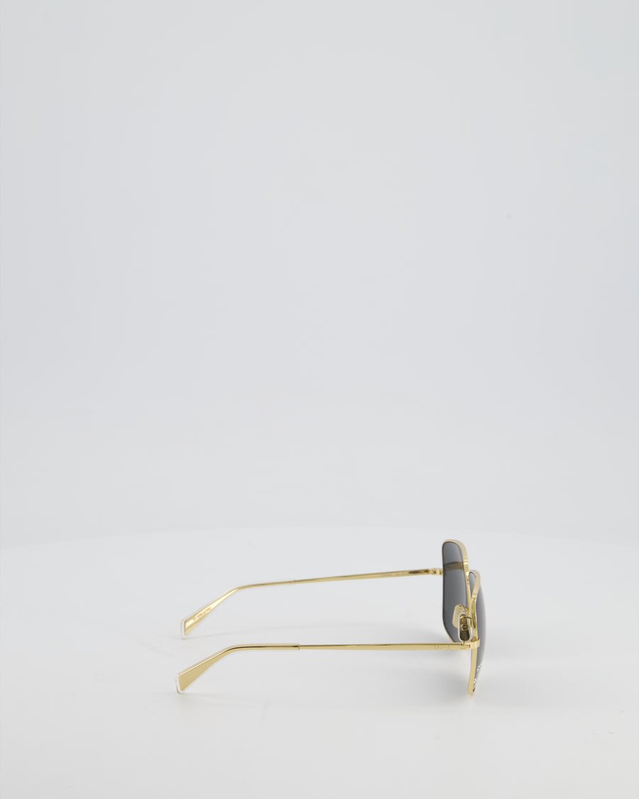 Celine Black Triomphe Rhinestone 01 Sunglasses