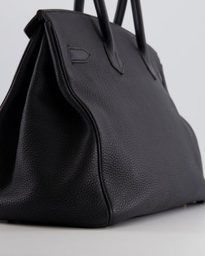 Hermès Birkin 35 Retourne Bag in Black Togo Leather with Gold Hardware