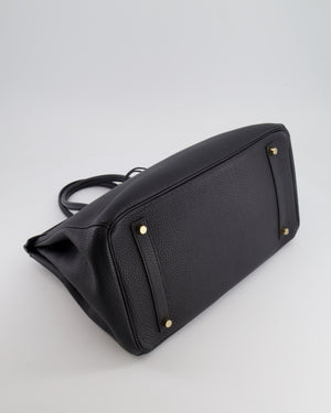 Hermès Birkin 35 Retourne Bag in Black Togo Leather with Gold Hardware