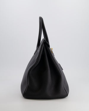 Hermès Birkin 35 Retourne Bag in Black Togo Leather with Gold Hardware