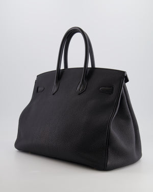 Hermès Birkin 35 Retourne Bag in Black Togo Leather with Gold Hardware