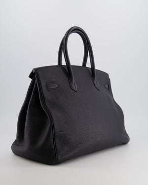 Hermès Birkin 35 Retourne Bag in Black Togo Leather with Gold Hardware