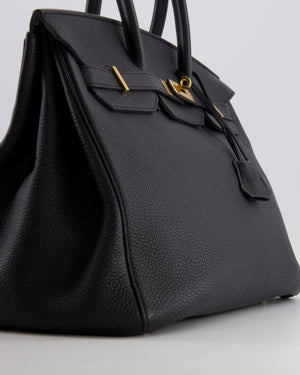 Hermès Birkin 35 Retourne Bag in Black Togo Leather with Gold Hardware