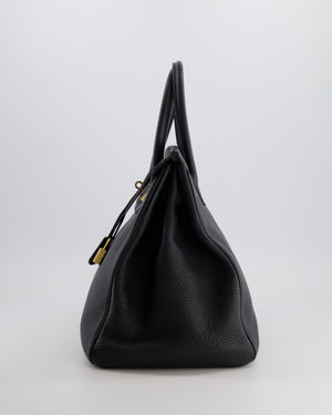 Hermès Birkin 35 Retourne Bag in Black Togo Leather with Gold Hardware