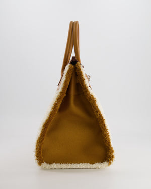 Hermès Birkin 35cm Bag in Sesame Swift and Twill H Canvas Fraye with Palladium Hardware