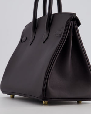 *HOLY GRAIL* Hermès Birkin Bag 25cm in Prunoir Swift Leather with Gold Hardware