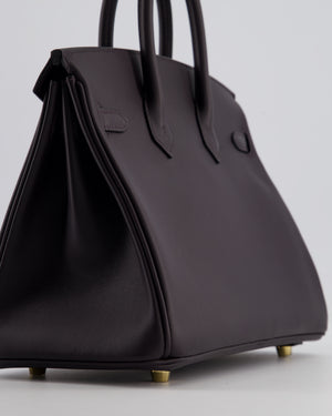 *HOLY GRAIL* Hermès Birkin Bag 25cm in Prunoir Swift Leather with Gold Hardware