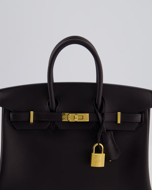 *HOLY GRAIL* Hermès Birkin Bag 25cm in Prunoir Swift Leather with Gold Hardware