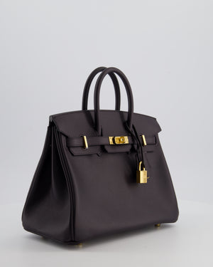 *HOLY GRAIL* Hermès Birkin Bag 25cm in Prunoir Swift Leather with Gold Hardware