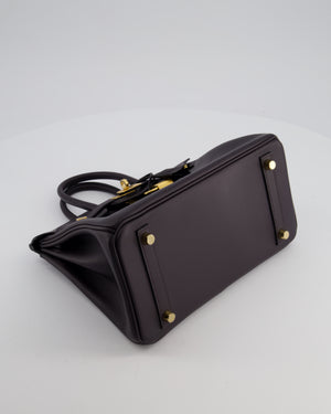*HOLY GRAIL* Hermès Birkin Bag 25cm in Prunoir Swift Leather with Gold Hardware