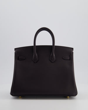 *HOLY GRAIL* Hermès Birkin Bag 25cm in Prunoir Swift Leather with Gold Hardware