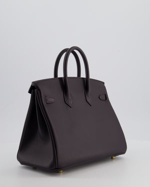 *HOLY GRAIL* Hermès Birkin Bag 25cm in Prunoir Swift Leather with Gold Hardware