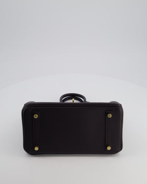 *HOLY GRAIL* Hermès Birkin Bag 25cm in Prunoir Swift Leather with Gold Hardware