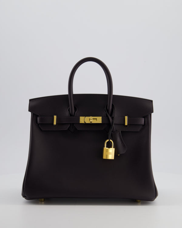 *HOLY GRAIL* Hermès Birkin Bag 25cm in Prunoir Swift Leather with Gold Hardware