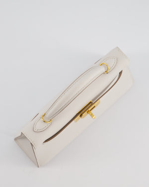 *HOT* Hermès Mini Kelly II 20cm in Gris Pale Epsom Leather with Gold Hardware