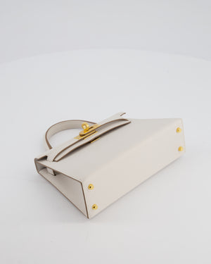 *HOT* Hermès Mini Kelly II 20cm in Gris Pale Epsom Leather with Gold Hardware