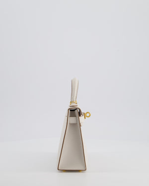 *HOT* Hermès Mini Kelly II 20cm in Gris Pale Epsom Leather with Gold Hardware