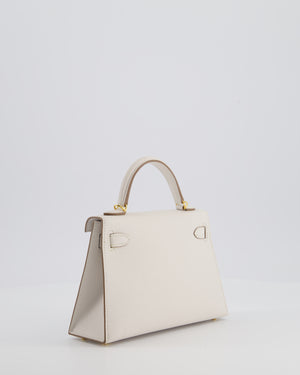*HOT* Hermès Mini Kelly II 20cm in Gris Pale Epsom Leather with Gold Hardware