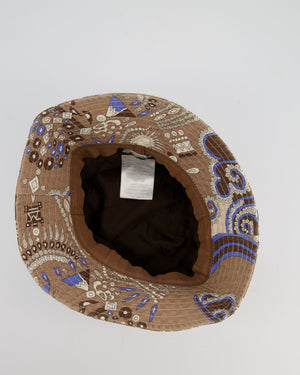 Emilio Pucci Brown, White & Blue Cotton Bucket Hat