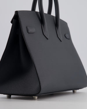 Hermès Birkin 25 Sellier Bag in Gris Misty Epsom Leather with Palladium Hardware