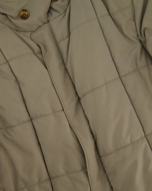 Loro Piana Mens Beige Puffer Quilted Jacket with Pocket Details Size XS (UK 34)