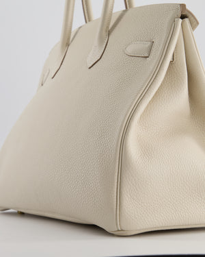 Hermès Birkin 35 Retourne Bag in Craie Togo Leather with Gold Hardware